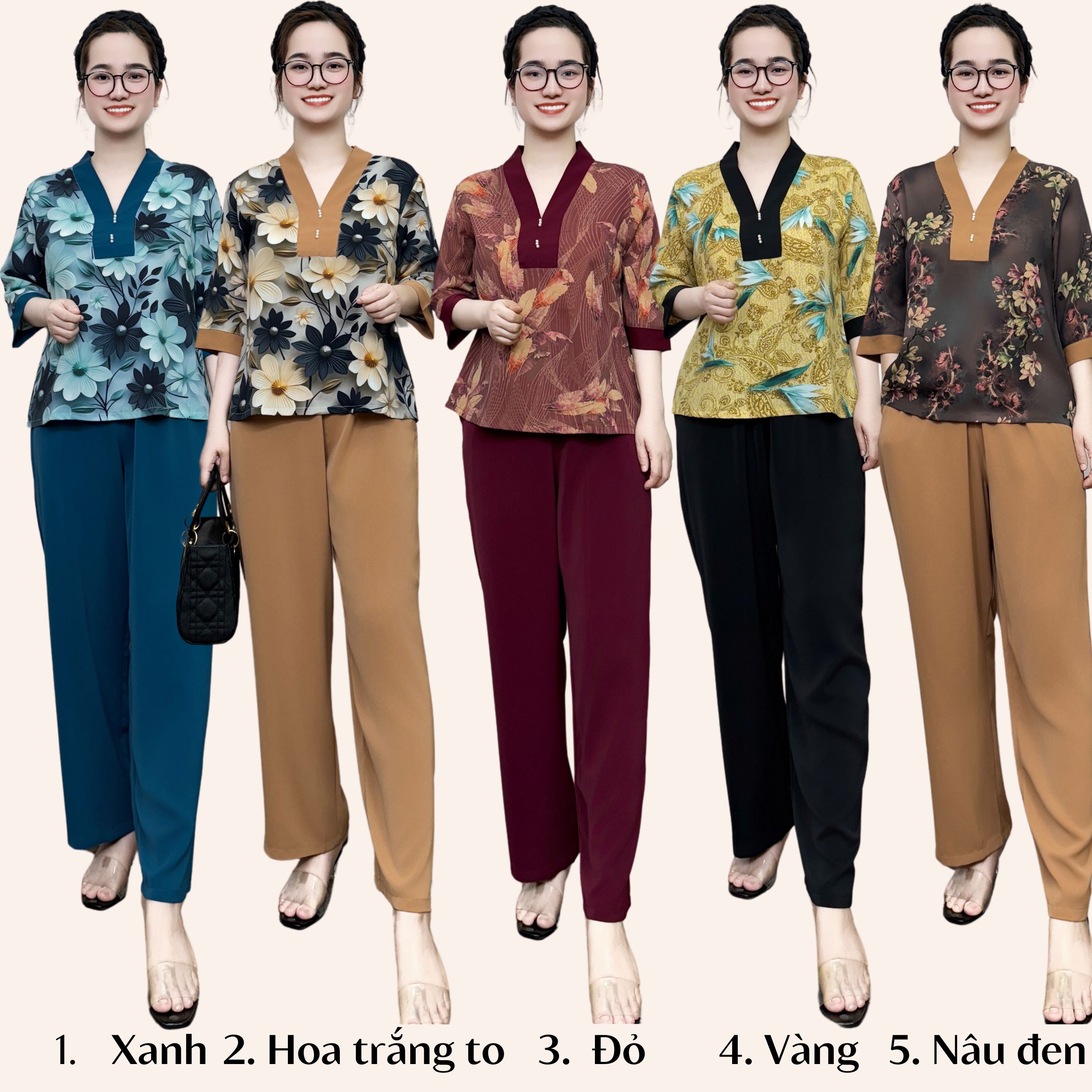 Bộ lụa cao cấp thoáng mát đi chơi ms756