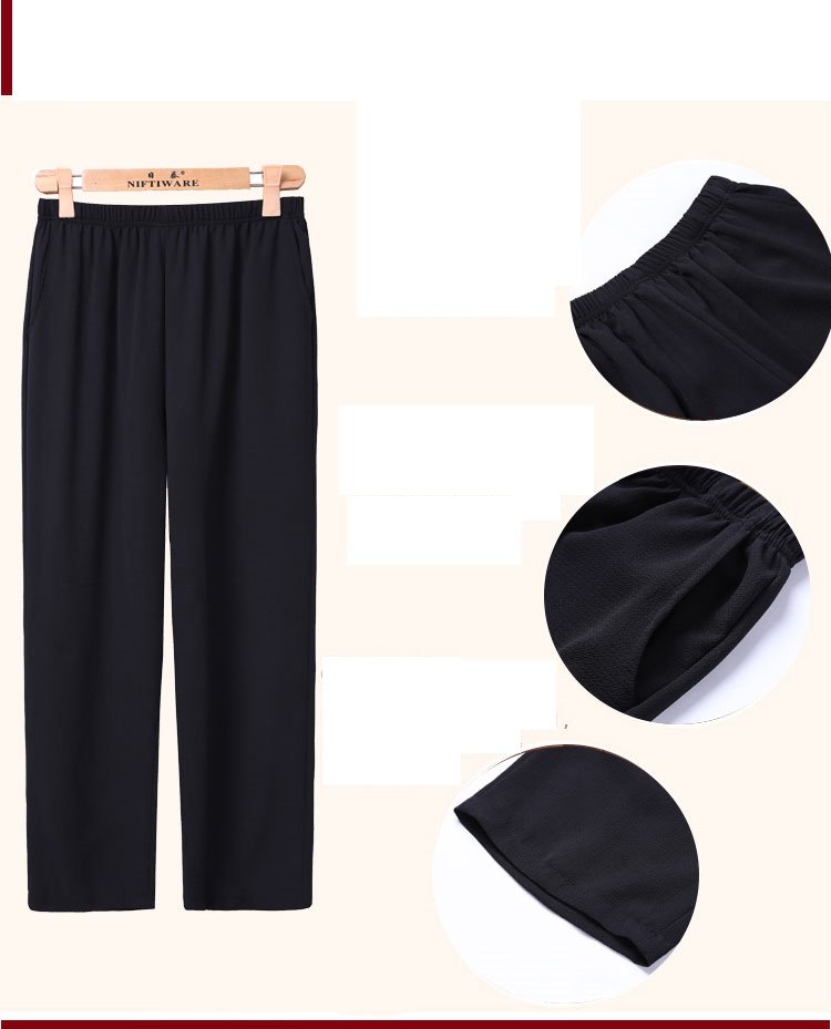 Quần thun đen bà già